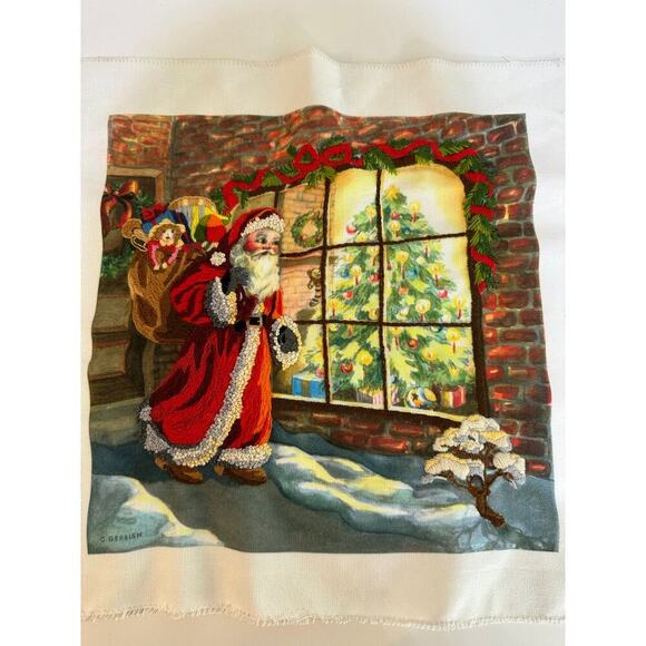 Needle Treasures Christmas Cross Stitch Kit Santa at the Window 14 X 14 - Picture 1 of 5